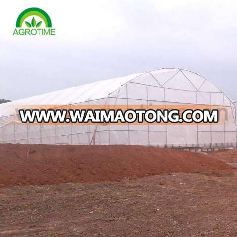 Three layer Plastic film greenhouse in winter single span for agriculture