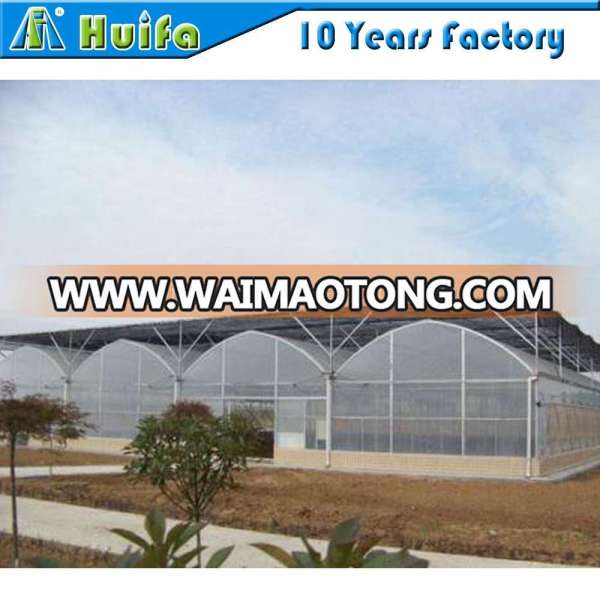 Polytunnel greenhouse multispan with parts